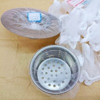 100 Filter sampah plastik sekali pakai, untuk wastafel dapur, saluran pembuangan, lantai Anti memblokir, kandang dengan jaring Anti pemblokiran