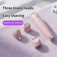 Rasoir électrique sans fil ABS indolore pour le corps, les bras, les jambes et les aisselles, tondeuse pour poils pubiens pour femmes - Rechargeable, rasoir portable 3-en-1
