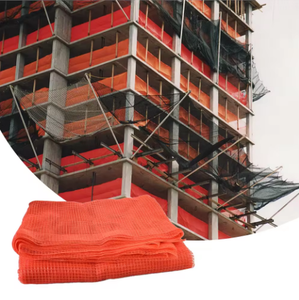 Filet de sécurité de <span class=keywords><strong>haute</strong></span> qualité en HDPE rouge Mono+Mono, coupe-vent, <span class=keywords><strong>protection</strong></span> lourde pour la construction, pliage facile, anti-UV, filet anti-débris - Product Image 1