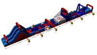 Jeu de course gonflable Parcours d'obstacles Ninja Warrior Obstacles Kids Party Bouncer gonflable