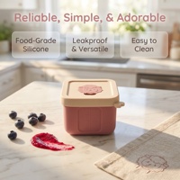 Boîte de rangement hermétique en silicone de qualité alimentaire sans BPA, design original, boîte à lunch, récipient alimentaire en silicone, boîte à goûter pour bébé