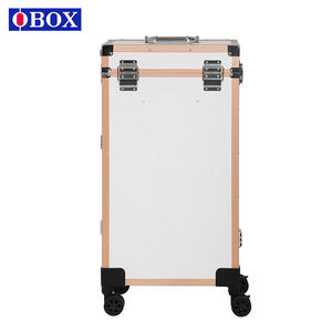 Table à ongles portable avec miroir, lumières et tiroirs pour usage domestique, blanc, or, rose, noir, étui de rangement pour maquillage - Product Image 3