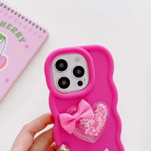 Coque de téléphone en TPU souple avec paillettes, motif cœur, accessoires antichoc pour <span class=keywords><strong>Samsung</strong></span> Galaxy S24 S25 Ultra, design mignon M34 M54 - Product Image 3