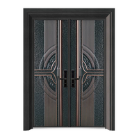 Puerta de Seguridad Moderna de Acero Zonle, Puerta Principal Exterior Antirrobo para Casas