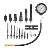Kit de testeur de pression de cylindre diesel TU-15B avec jauge 0-1000 psi et adaptateurs, kit d'outils de test de pression de cylindre, injecteur diesel