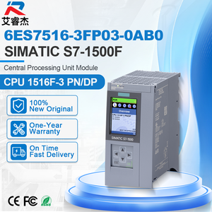ซีพียู 6ES7516-3FP03-0AB0 ของแท้ใหม่เอี่ยม 1516F-3 PN/DP หน่วยประมวลผลกลาง SIMATIC S7-1500F ตัวควบคุม PLC 6es75163fp030ab0 - Product Image 1