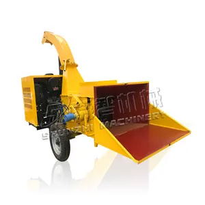 Portable Diesel Engine Tracked Disk Wood Chipper Machine And Knives