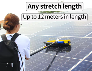 Робот для очистки фотоэлектрических панелей, оборудование для очистки солнечных батарей, сертифицировано CE, ширина очистки 60 см, труба подачи воды 10 м - Product Image 2