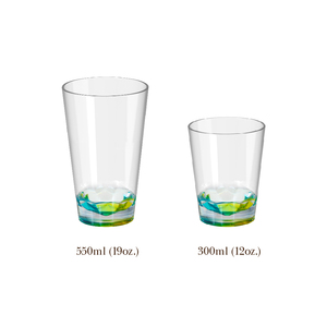 Gobelet taille diamant corps clair fond coloré finition arc-en-ciel-couleur printemps 300ml 500ml. - Product Image 4