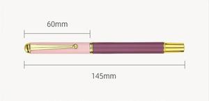 Wholesale Novelty Vintage Morandi Color Barrel Ballpoint <b>Pen</b> 0.7mm Writing Width Metal Material Black Ink Office & School - Product Image 3