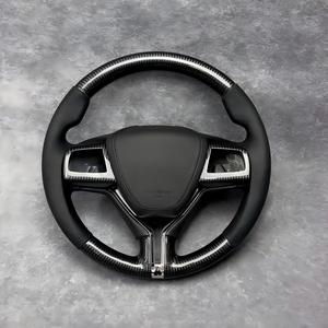 Volant personnalisé en fibre de carbone pour <span class=keywords><strong>Maserati</strong></span> Ghibli Levante Quattroporte, 3 branches, performance, course, sport, amélioration - Product Image 5