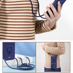 Funda Antigolpes con Anillo y Cordón para <span class=keywords><strong>Samsung</strong></span> <span class=keywords><strong>Galaxy</strong></span> S26 Ultra S225 S24 S23 con Ranura para Tarjetas y Cubierta Deslizante para la Cámara - Product Image 3