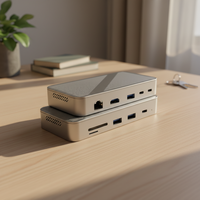 Docking Station USB-C a 10 Porte in Lega di Alluminio per USB 2.0, USB 3.1, 4K 60Hz, 100W PD, Ethernet Gigabit, Lettore di Schede SD/TF - Disponibile