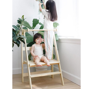 Taburete de Cocina Doble para Niños Pequeños, <span class=keywords><strong>Torre</strong></span> de Cocina Ajustable para Gemelos - Product Image 1