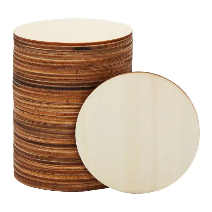 Round Wooden Slices DIY Painting Decoration Crafts For Kids and Adults