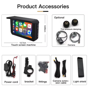 Autoabc-Écran portable de 5 <span class=keywords><strong>pouces</strong></span> pour moto, navigation GPS, sans fil, Carplay, Android, miroir automatique - Product Image 6