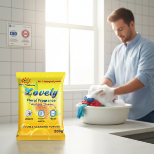 <span class=keywords><strong>Lessive</strong></span> en poudre 200g x 50 pièces/paquet – Vente en gros – Détergent à haute mousse pour le linge – Savon en poudre pour le linge – Détergente Para Ropa - Product Image 1