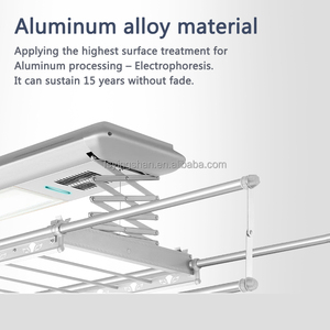 Smart Electric Ceiling-Mounted Clothes Dryer Wall-Mounted Aluminum Laundry Rack UV LED Lighting Max 38kg Capacity <b>for</b> Household - Product Image 3
