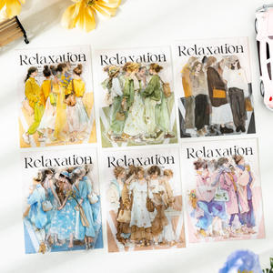 20 feuilles/paquet d'autocollants en PET de caractère décontracté série sud de la France rétro matériaux de bricolage - Product Image 1