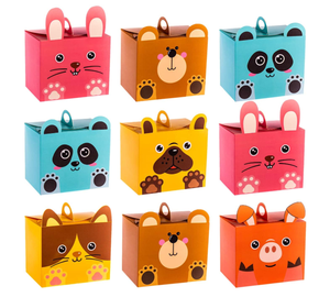 24 Cajas de Regalo de Cartón Reciclable con Temática de Jungla y Asas para Fiestas Infantiles, Safari, Zoológico, Dulces, Golosinas y Bocadillos - Product Image 2