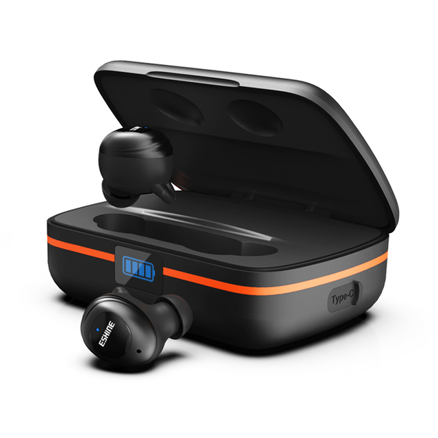 ES-T6 spy Blue Tooth Earphone Headphones Solar Charging case Invisible Wireless Earphone Wireless Headset with Ce Certified