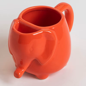 Vente en gros de tasses à café en céramique 3D en forme <span class=keywords><strong>d</strong></span>'éléphant de dessin animé avec porte-sachet de thé, boîte cadeau pour la maison, le bureau, cadeau - Product Image 4