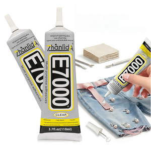 กาว ZhanlidA 2 ชิ้น 110 มล. E7000 กาวใสแบบมุกสำหรับผ้า ล้างออกได้ หัวเข็มแบบละเอียด สำหรับติดเพชร งาน DIY เสื้อผ้า เครื่องประดับ - Product Image 1