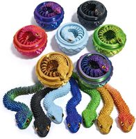 Serpiente Articulada Impresa en 3D con Juego de Huevo de Dragón, Juguete Flexible para Niños, Regalo Novedoso