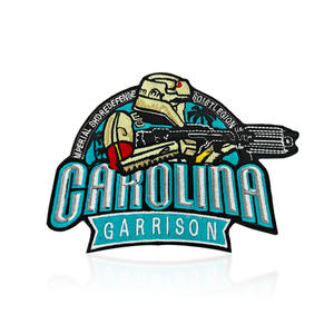 Patchs tactiques brodés Garrison en dentelle de denim écologique tissée pour vestes et blousons avec fermeture auto-agrippante - Product Image 1