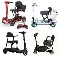 Scooter électrique pliable ultra-léger à 3 roues, approuvé par les compagnies aériennes, avec batterie au lithium, portable, pliage rapide, valise de voyage pour seniors