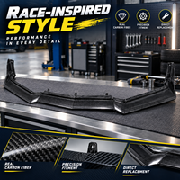Lame de pare-chocs avant style CS avec canards pour Corvette C8, séparateurs d'angle avant, ailerons, accessoires de kit carrosserie, pièces automobiles
