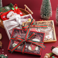Festival joyeux noël mère saint valentin doux biscuit biscuit chocolat pâtisserie emballage boîte-cadeau avec fenêtre