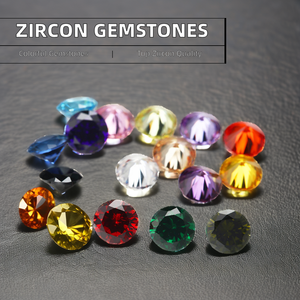 Pierres CZ de haute qualité, taille ronde, toutes couleurs, pierres synthétiques, zircon cubique, pour la fabrication de bijoux - Product Image 4