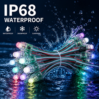 Beamy 12mm WS2811 Lumière LED RVB adressable à pixels DC5V/12V, guirlande étanche IP68, 50 pièces