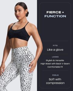 Leggings Deportivos Aoxjox de Cintura Alta con Estampado Animal para Mujer, Control de Abdomen, Suaves como la Mantequilla, Yoga Metamorph, Escote Profundo en V, 26 Pulgadas - Product Image 5
