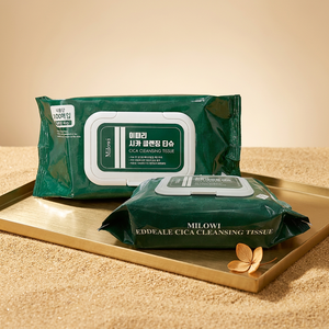 MILOWI EDDEALE CICA CLEANSING TISSUE 100 Feuilles Démaquillant Apaisant à la Centella - Product Image 1