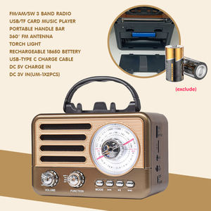 Nueva carga USB AM SW FM antena Radio con linterna compatible inalámbrico BT/TF/USB REPRODUCTOR DE <span class=keywords><strong>Mp3</strong></span> Radio de onda corta Audio portátil - Product Image 4
