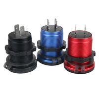 Cargador de Coche USB Doble QC3.0 Impermeable, 12V 24V, Adaptador de Carga Rápida con Pantalla LED de Voltaje para Motocicleta, Marino, ATV
