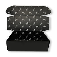 Boîtes à chaussures en carton ondulé noir de grande taille, design fantaisie personnalisé, luxe, meilleur prix, emballage d'expédition