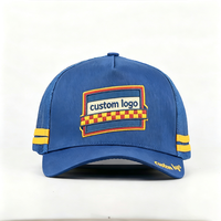 Casquette Trucker personnalisée en gros avec patch tissé, bande de course, dos en maille, fermeture Snapback, style vintage rétro pour l'extérieur, accepte le logo personnalisé
