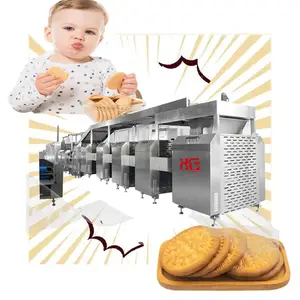 Línea de producción automática de galletas de alta calidad y calidad consistente, equipo de llenado de núcleo para galletas, líneas de procesamiento de alimentos