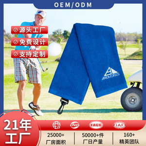 Toallas de golf 100% algodón 40x60cm con gancho, toalla deportiva para limpieza de palos de golf - Product Image 4