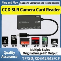 Lector de Tarjetas Multifunción USB 6 en 1 OTG Todo en Uno, Adaptador de Alta Velocidad para Tarjetas SD XD CF TF MS M2 / Accesorios para Teléfono