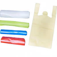 Vente en gros de sacs en plastique personnalisés au détail sacs de t-shirts en PE-HD PE-BD avec poignée thermoscellée