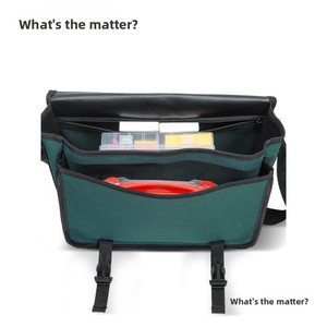 Sac de transport à bandoulière pour électricien et <span class=keywords><strong>charpentier</strong></span>, en toile épaisse et durable, avec fermeture à boucle - Product Image 4