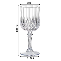 Verres à vin en plastique bleu vintage transparents style rétro pour réceptions de mariage et événements festifs