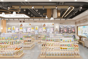 13-m2001customized bé cửa hàng thiết kế nội thất màu tím sắt gỗ mẹ & bé Rack hiển thị cho thai sản cửa hàng đồ đạc - Product Image 5