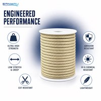 Cordage en fibre Vectran ultra-résistant, faible élasticité, résistant aux coupures, tressé, autres utilisations, levage lourd CN