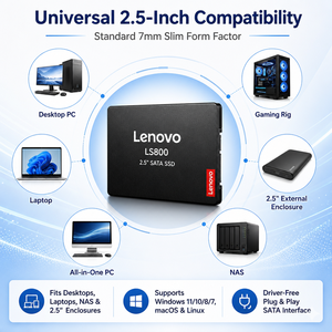 เลอโนโว 2.5" SATA 3 ฮาร์ดไดรฟ์ภายใน SSD 128G 256G 512G 1TB โซลิดสเตตดิสก์สำหรับแล็ปท็อปเดสก์ท็อปพีซี วินโดว์ 11 ระบบไดรฟ์ - Product Image 5