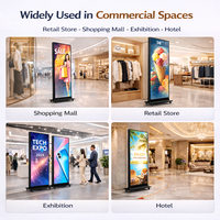 Pantalla LED para Póster a Todo Color HD de 180 Pulgadas °   Panel Plegable Todo en Uno, Señalización Digital LED para Exposiciones y Uso Comercial